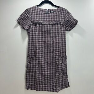 A.P.C. Black and White Checkered Mini Dress